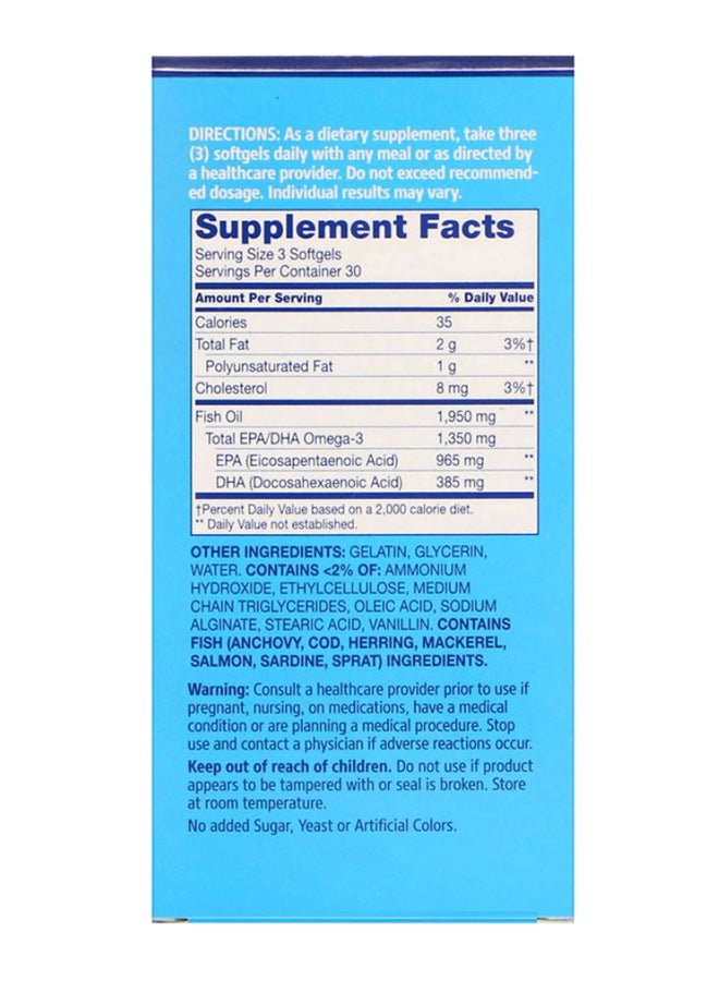 21st Century Alaska Wild Fish Oil - 90 Enteric Coated Softgels - Image 3